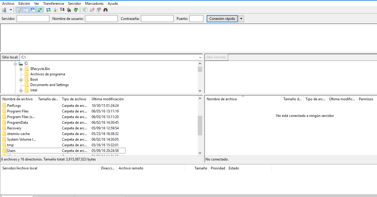Vista Filezilla
