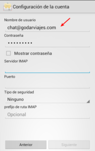 configurar mail android