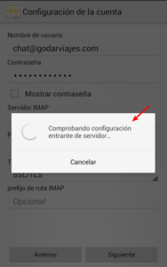 Configuración de Outlook en Android