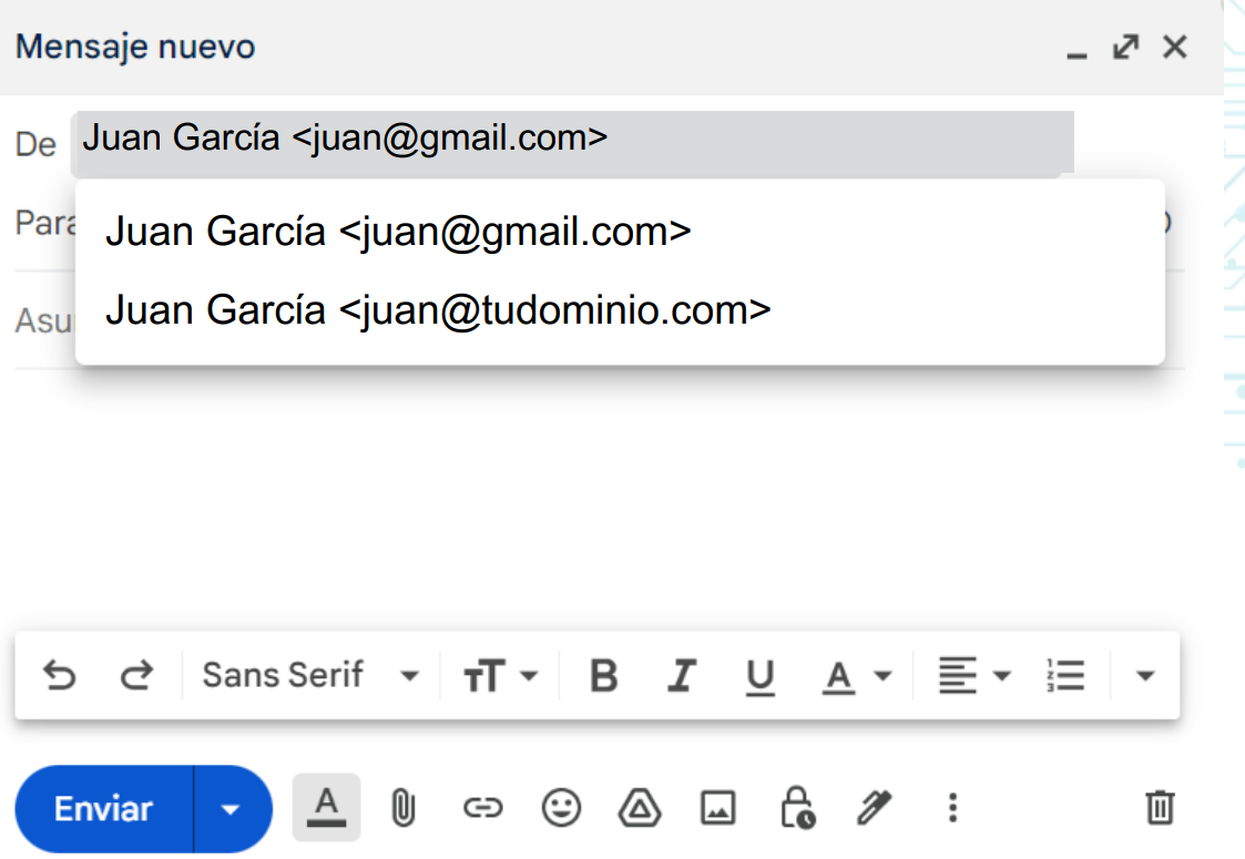 Enviar correos desde Gmail