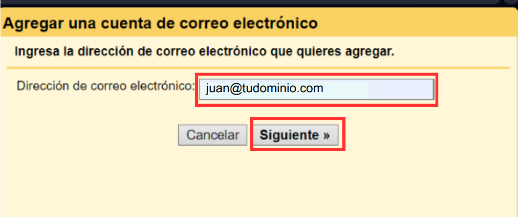 Agregar cuenta de correo Gmail